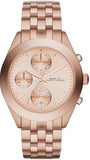 Marc Jacobs Peeker Chronograph Rose Gold Dial Rose Gold Steel Strap Watch for Women - MBM3394