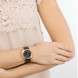 Marc Jacobs Mandy Black Dial Black Leather Strap Watch for Women - MJ1565 Buy Now By Marc Jacobs