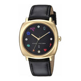 Marc Jacobs Mandy Black Dial Black Leather Strap Watch for Women - MJ1597 Buy Now By Marc Jacobs