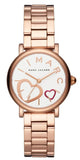 Marc Jacobs Classic White Dial Rose Gold Steel Strap Watch for Women - MJ3592 Buy Now By Marc Jacobs