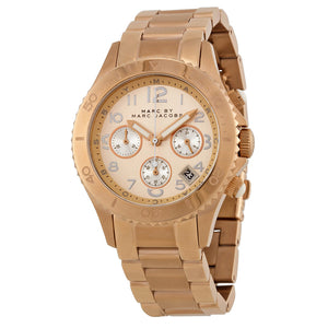 Marc Jacobs Rock Chronograph Rose Gold Dial Rose Gold Steel Strap Watch for Women - MBM3156 Buy Now By Marc Jacobs