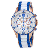 Marc Jacobs Rock Chronograph White Dial Two Tone Silicone Strap Watch for Women - MBM2594 Buy Now By Marc Jacobs