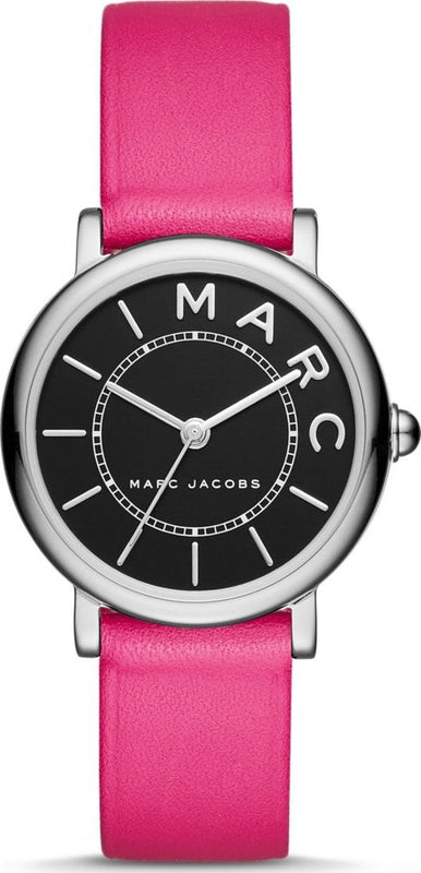Marc Jacobs Roxy Black Dial Pink Leather Strap Watch for Women - MJ1540 Buy Now By Marc Jacobs