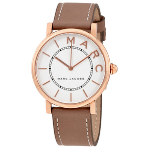 Marc Jacobs Roxy White Dial Cement Brown Leather Strap Watch for Women - MJ1533 Buy Now By Marc Jacobs