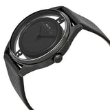 Marc Jacobs Tether Transparent Black Dial Black Leather Strap Watch for Women - MBM1379 Buy Now By Marc Jacobs