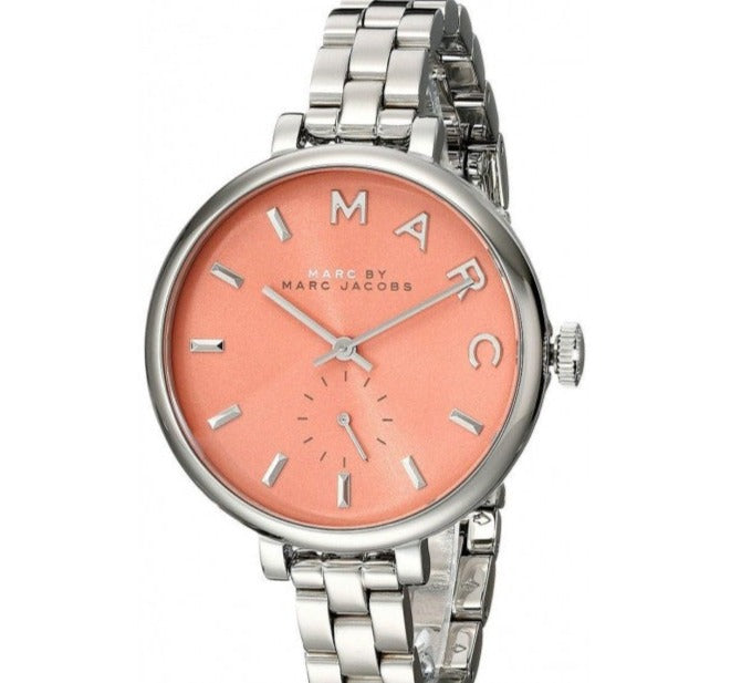 Marc Jacobs Sally Orange Dial Silver Steel Strap Watch for Women - MBM3365 Buy Now By Marc Jacobs
