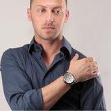 Maserati Triconic Chronograph White Dial Blue Leather Strap Watch For Men - R8871639001 Buy Now By Maserati