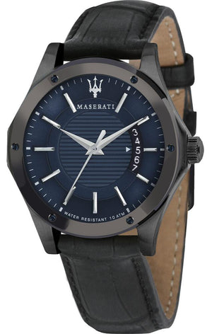 Maserati Circuito Blue Dial Black Leather Strap Watch For Men - R8851127002 Buy Now By Maserati
