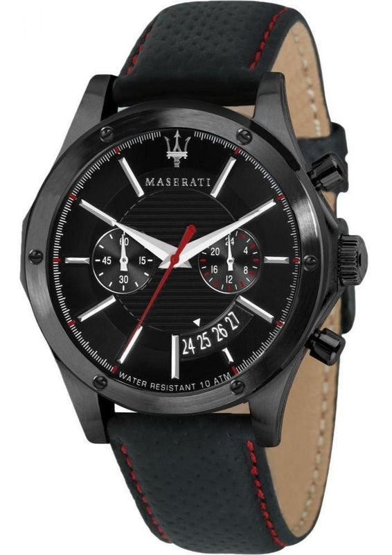 Maserati Circuito Black Dial Black Leather Strap Watch For Men - R8871627004 Buy Now By Maserati