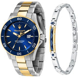 Maserati Competizione Automatic Blue Dial Two Tone Steel Strap Watch For Men - R8823100001 Buy Now By Maserati