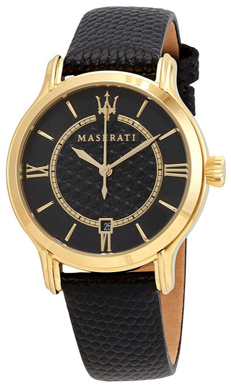 Maserati Epoca Black Dial Black Leather Strap Watch For Women - R8851118501 Buy Now By Maserati