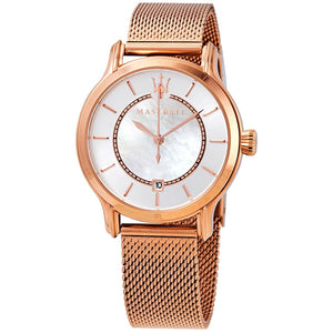 Maserati Epoca Mother of Pearl Dial Rose Gold Mesh Strap Watch For Women - R8853118506 Buy Now By Maserati