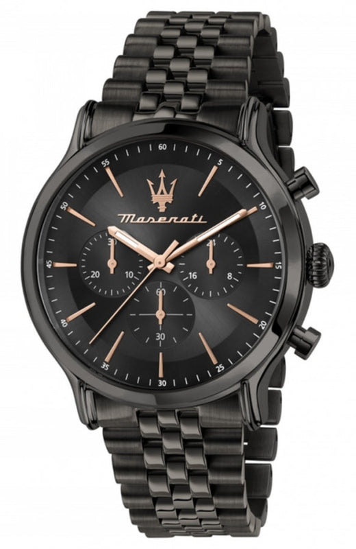 Maserati Epoca Limited Edition Chronograph Black Dial Black Steel Strap Watch For Men - R8873618019 Buy Now By Maserati