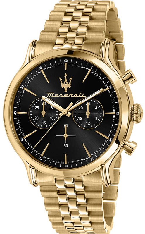 Maserati Epoca Chronograph Black Dial Gold Steel Strap Watch For Men - R8873618023 Buy Now By Maserati