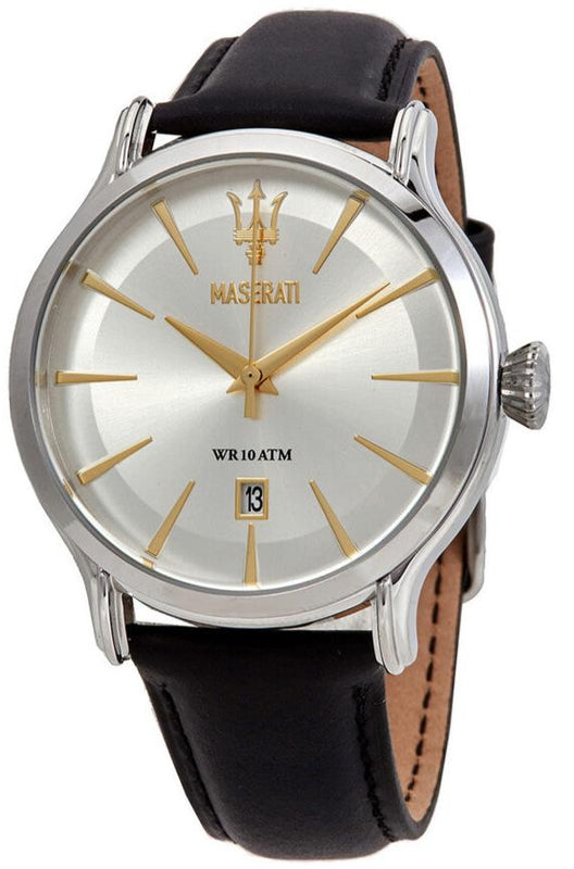 Maserati Epoca White Dial Black Leather Strap Watch For Men - R8851118002 Buy Now By Maserati