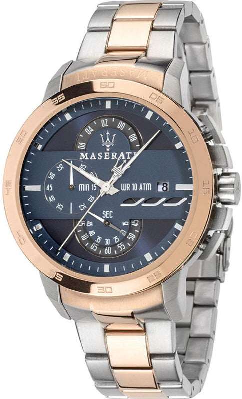 Maserati Ingegno Chronograph Blue Dial Two Tone Steel Strap Watch for Men - R8873619002 Buy Now By Maserati