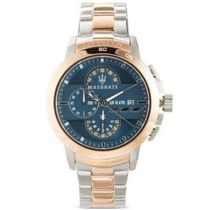 Maserati Ingegno Chronograph Blue Dial Two Tone Steel Strap Watch for Men - R8873619002 Buy Now By Maserati