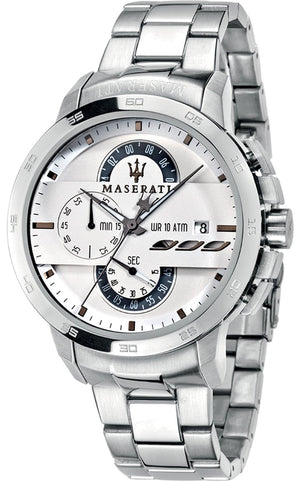 Maserati Ingegno Chronograph White Dial Silver Steel Strap Watch For Men - R8873619004 Buy Now By Maserati
