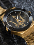 Maserati Potenza Quartz Black Dial Gold Mesh Bracelet Watch For Men - R8853108006 Buy Now By Maserati