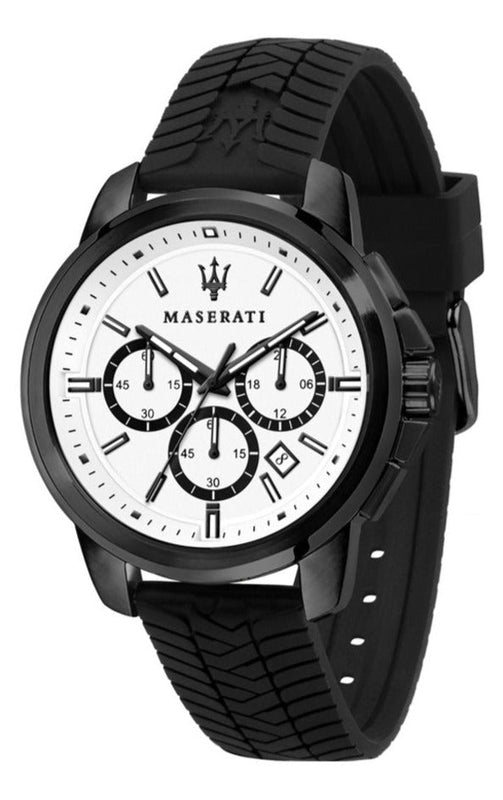 Maserati Successo 44mm White Dial Black Silicone Strap Watch For Men - R8871621010 Buy Now By Maserati
