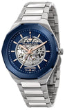 Maserati Stile Automatic Skeleton Silver Dial Silver Steel Strap Watch For Men - R8823142004 Buy Now By Maserati