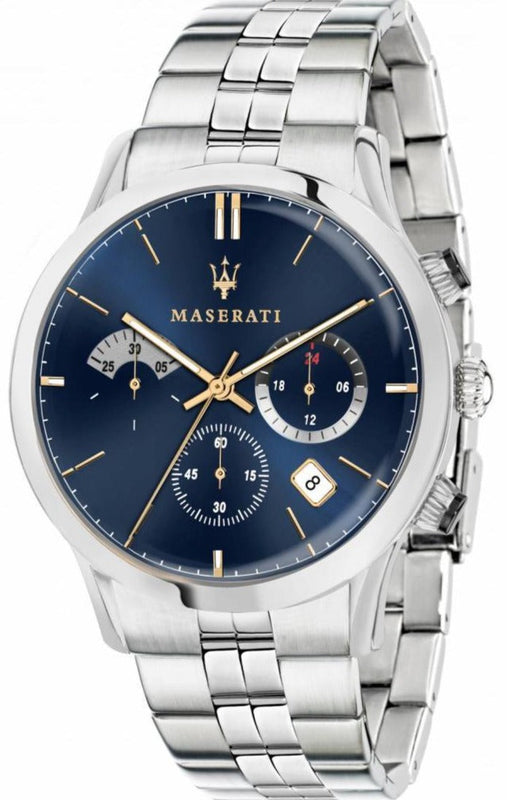 Maserati Ricordo Chronograph Blue Dial Silver Steel Strap Watch For Men - R8873633001 Buy Now By Maserati