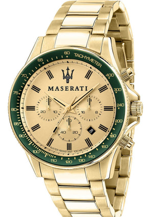 Maserati SFIDA Quartz Yellow Dial Gold Strap Watch For Men - R8873640005 Buy Now By Maserati