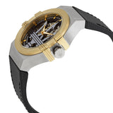 Maserati Potenza Automatic Skeleton Dial Black Leather Strap Watch For Men - R8821108011 Buy Now By Maserati