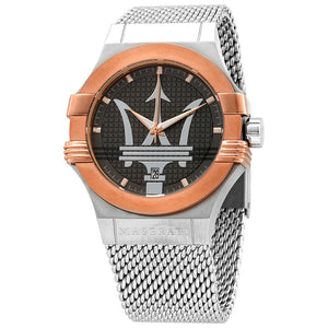 Maserati Potenza Quartz Grey Dial Silver Mesh Bracelet Watch For Men - R8853108007 Buy Now By Maserati