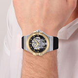 Maserati Potenza Automatic Skeleton Grey Dial Black Leather Strap Watch For Men - R8821108037 Buy Now By Maserati
