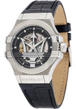 Maserati Potenza Automatic Black Dial Black Leather Strap Watch For Men - R8821108038 Buy Now By Maserati