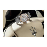 Maserati Epoca Automatic White Dial Silver Mesh Bracelet Watch For Men - R8823118001 Buy Now By Maserati