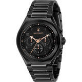Maserati Triconic Quartz Black Dial Black Steel Strap Watch For Men - R8873639003 Buy Now By Maserati