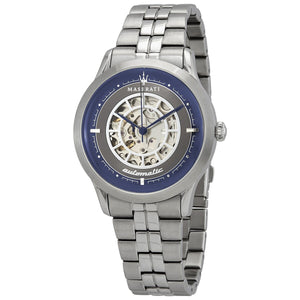 Maserati Ricordo Automatic Skeleton Silver Dial Silver Steel Strap Watch For Men - R8823133005 Buy Now By Maserati