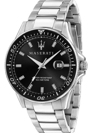 Maserati SFIDA Quartz Black Dial Stainless Steel Watch For Men - R8853140002 Buy Now By Maserati