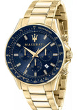 Maserati SFIDA Analog Blue Dial Gold Stainless Steel Watch For Men - R8873640008 Buy Now By Maserati