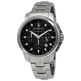 Maserati Successo Chronograph Black Dial Silver Steel Strap Watch For Men - R8873621001 Buy Now By Maserati