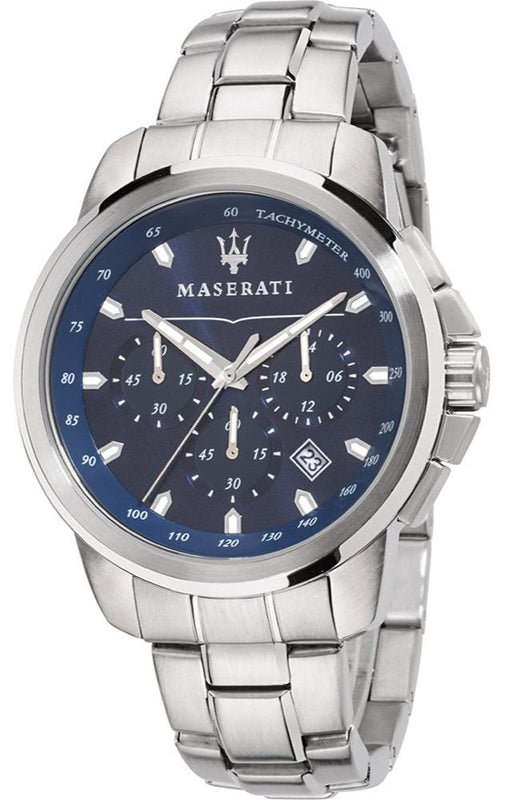 Maserati Successo Chronograph Blue Dial Silver Steel Strap Watch For Men - R8873621002 Buy Now By Maserati