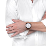 Maserati Traguardo 45mm Chronograph Rose Gold Mesh Strap White Dial Watch For Men - R8873612011 Buy Now By Maserati