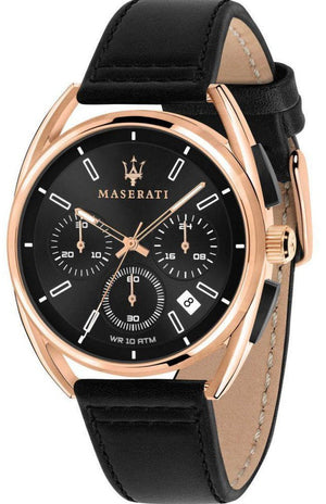 Maserati Trimarano Chronograph Black Dial Leather Strap Watch For Men - R8871632002 Buy Now By Maserati