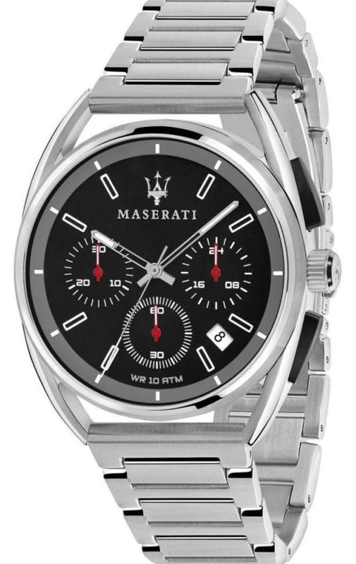 Maserati Trimarano Chronograph Black Dial Silver Stainless Steel Strap Watch For Men - R8873632003 Buy Now By Maserati