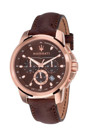 Maserati Successo Brown Dial Brown Leather Strap Watch For Men - R8871621004 Buy Now By Maserati