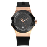 Maserati Potenza Black & Rose Gold Dial Black Rubber Strap Watch For Men - R8851108002 Buy Now By Maserati