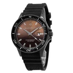 Maserati SFIDA Quartz Black Dial Black Rubber Strap Watch For Men - R8851140001 Buy Now By Maserati