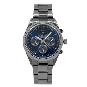 Maserati Competizione Blue Dial Grey Steel Strap Watch For Men - R8853100019 Buy Now By Maserati