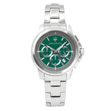 Maserati Successo Chronograph Green Dial Silver Steel Strap Watch For Men - R8873621017 Buy Now By Maserati