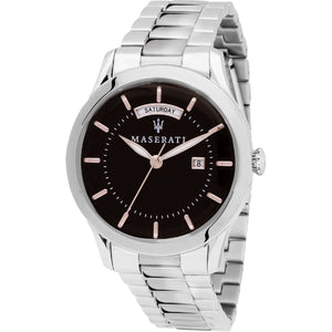 Maserati Tradizione Black Dial Silver Steel Strap Watch For Men - R8853125002 Buy Now By Maserati