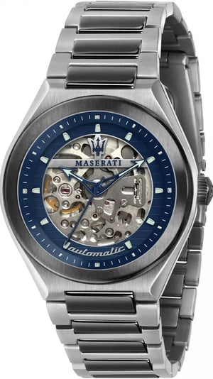 Maserati Triconic Automatic Skeleton Blue Dial Watch For Men - R8823139001 Buy Now By Maserati