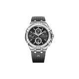 Maurice Lacroix Aikon Chronograph Black Dial Black Leather Strap Watch for Men - AI1018-SS001-330-2 Buy Now By Maurice Lacroix