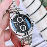 Maurice Lacroix Aikon Chronograph Black Dial Silver Steel Strap Watch for Men - AI1018-SS002-330-1 Buy Now By Maurice Lacroix